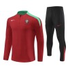 Sudadera De Entrenamiento Portugal Cremallera De Cuarto 2024-25 Roja - Niño